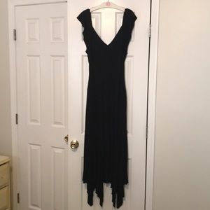 Black Flutter Sleeve Cocktail Dress
